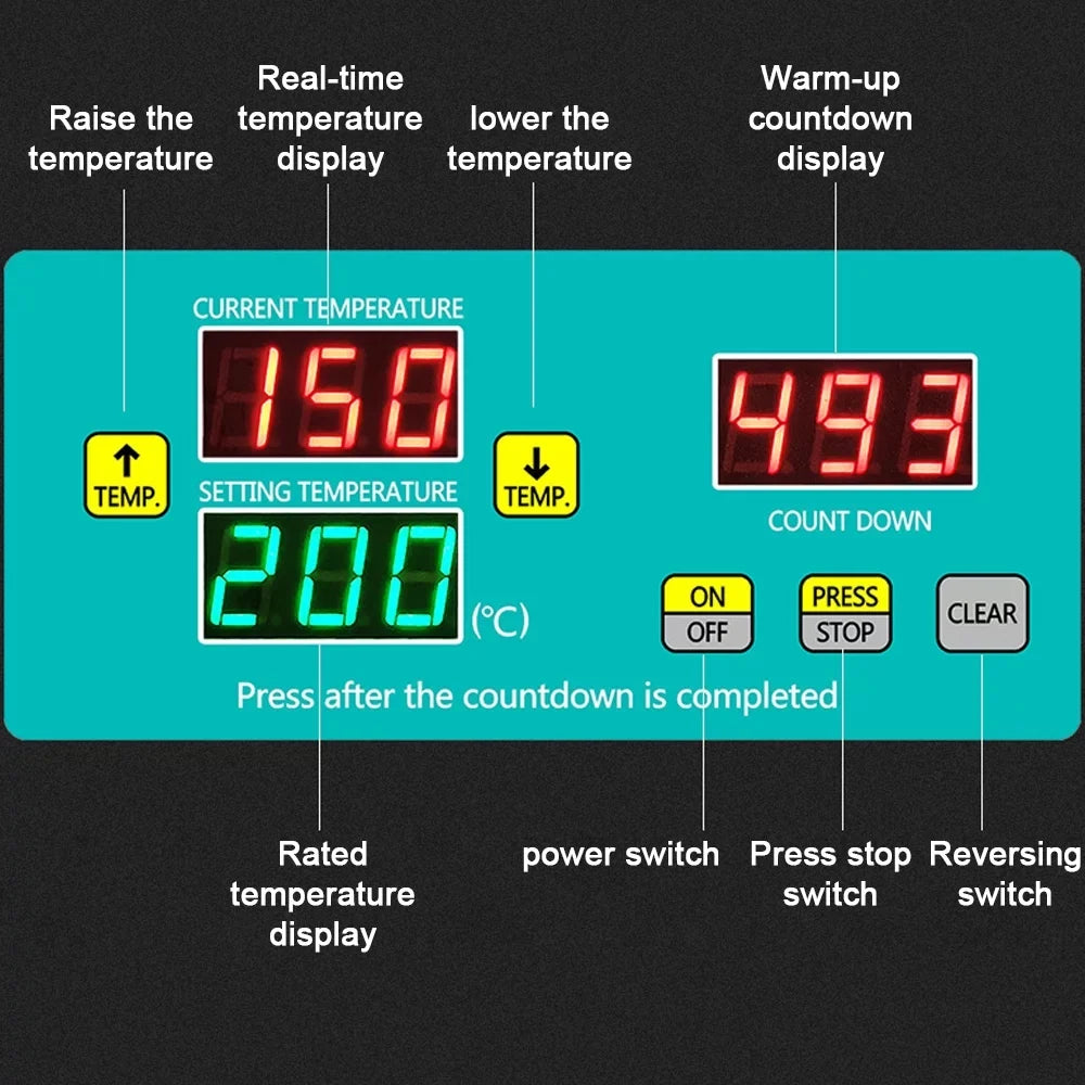 Tomshoo RG-312 Intelligent Stainless Steel Oil Presser Household Automatic Pressing Machine No-Fry Material Oil Extraction Device Digital Display with Temperature Adjustable Function
