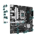 PRIME B760M-A D4 Intel B760 (LGA 1700)(13th and 12th Gen) mATX motherboard, PCIe 4.0, two M.2 slots, Realtek 2.5Gb Ethernet, DisplayPort, Dual HDMI, SATA 6 Gbps, rear USB 3.2 Gen 2, front USB 3