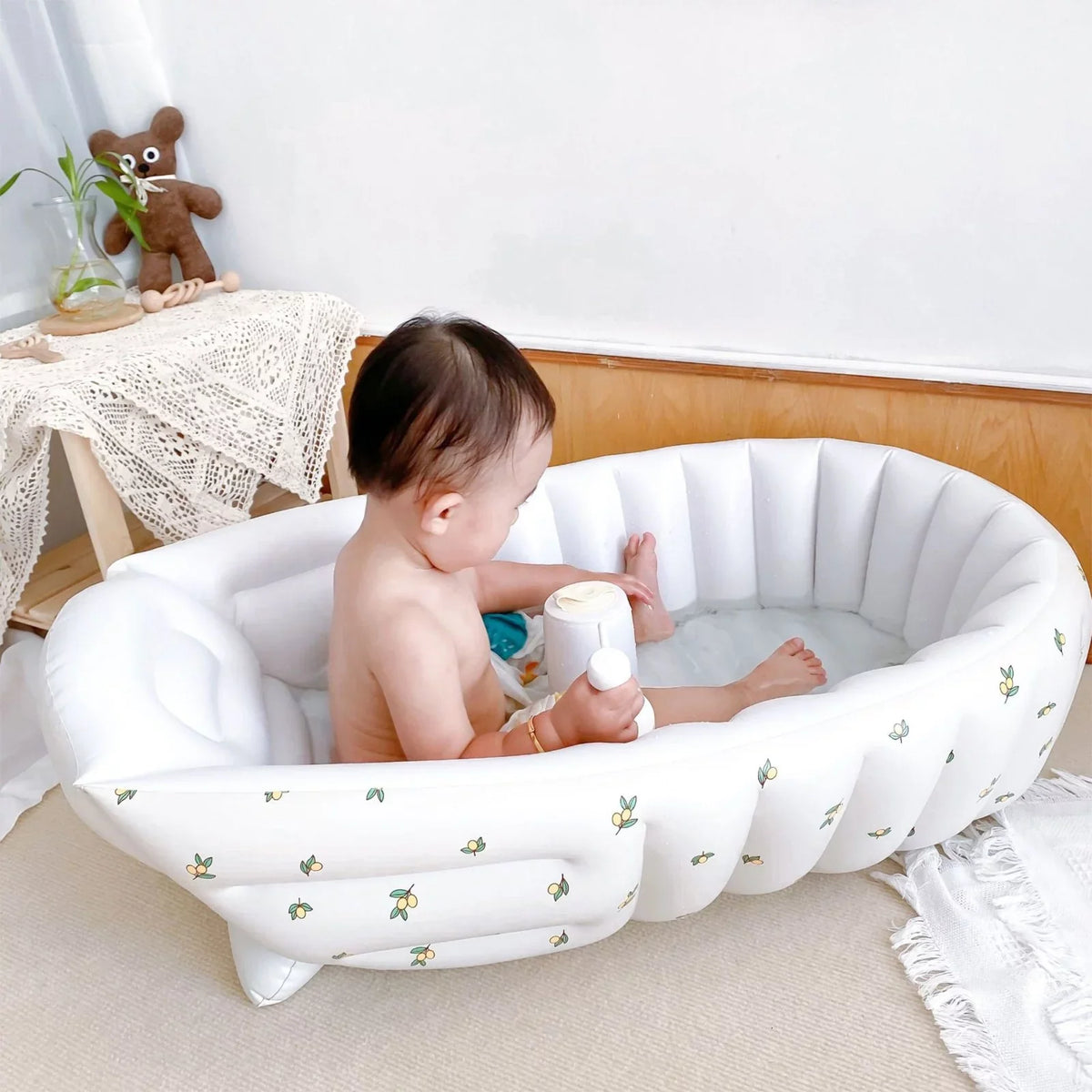 Portable Baby Inflated Swimming Pool Bathroom Newborn Bath Foldable Baby Bath Tub