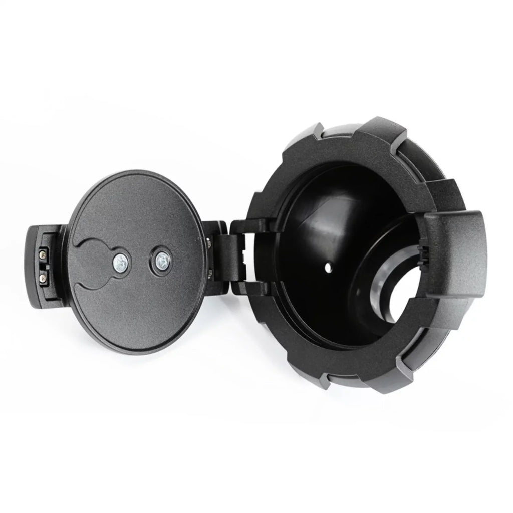 Rugged Ridge by RealTruck | 11425.12 Elite Gas Cap Door, Non-Lock, Black; 2007-2018 Jeep Wrangler JK Compatible with Select: 2008, 2015-2018 Jeep Wrangler Unlimited