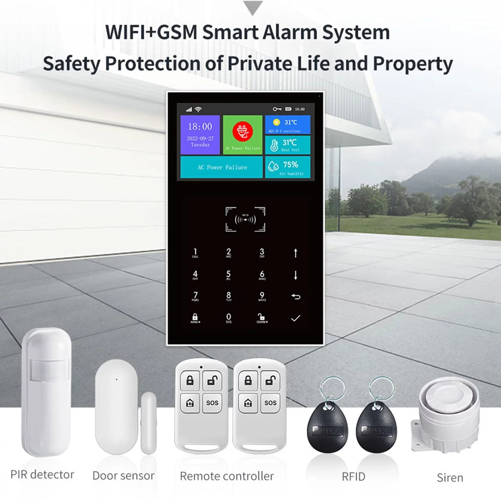 Carevas All Touch USB Screen Wireless WIFI GSM RFID Burglar System Smart Home DIY APP Smart Life