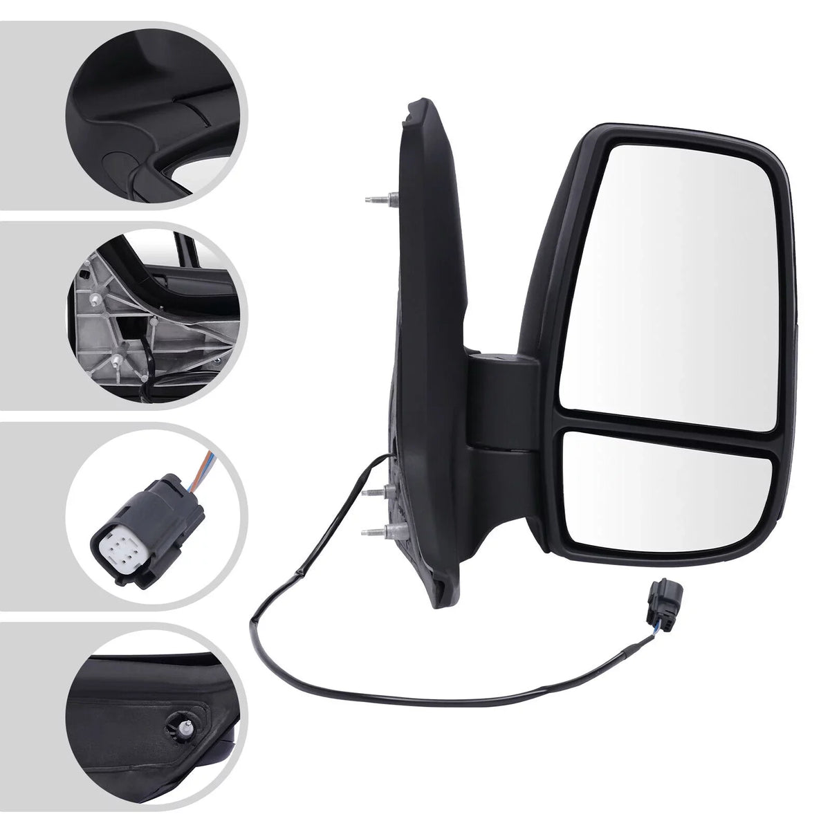 Fits for 2015-2022 Ford Transit 150 250 350 Right Passenger Side Rear View Mirror Short Arm