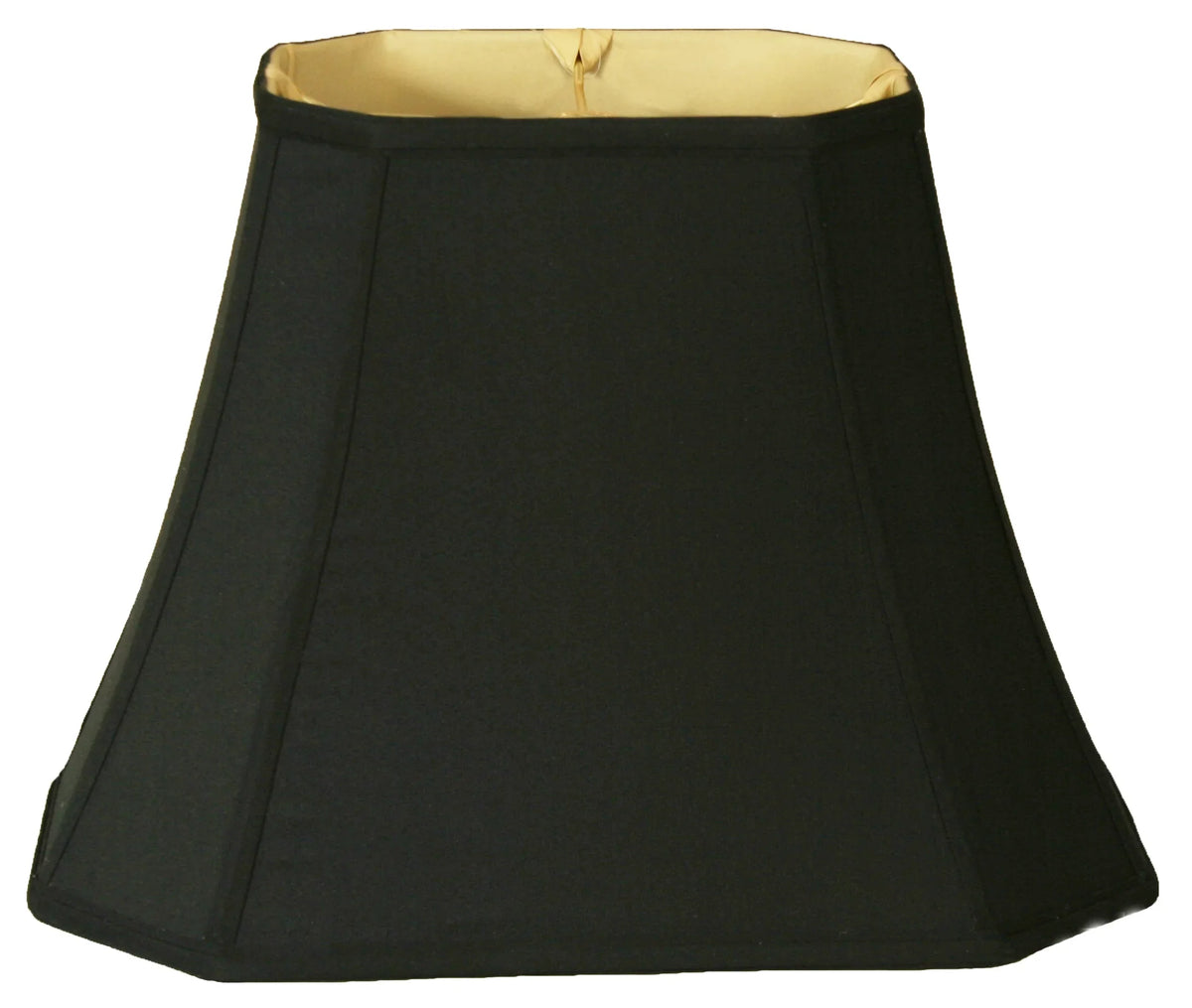 Royal Designs Rectangle Cut Corner Lamp Shade - Black - (5 x 6.5) x (8 x 12) x 10